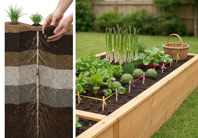 Bed height is not the same as usable root depth Bed height is not the same as usable root depth