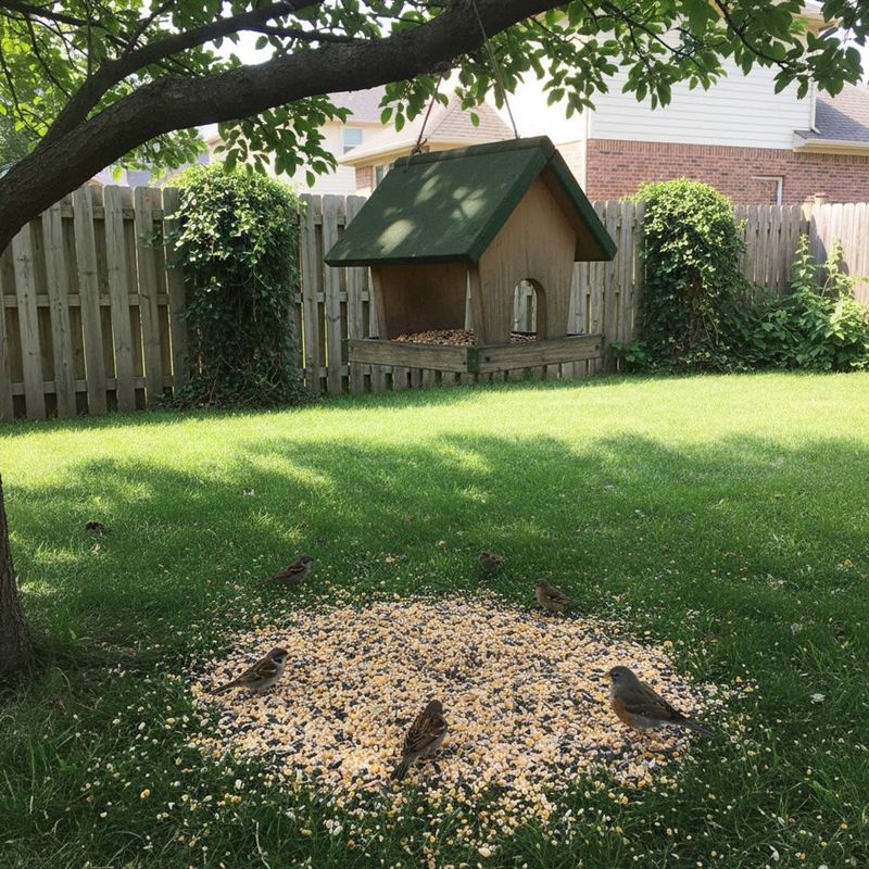 Bird Feeders and Spilled Seed