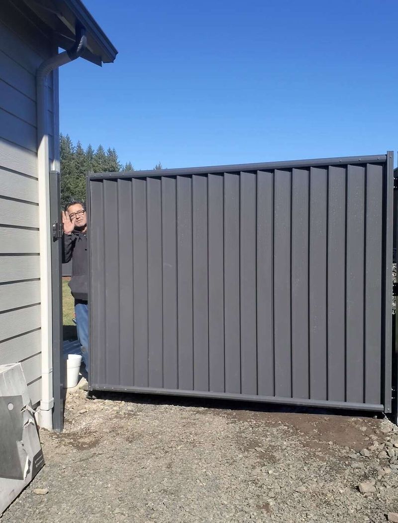 Break the fence’s connection to the house first