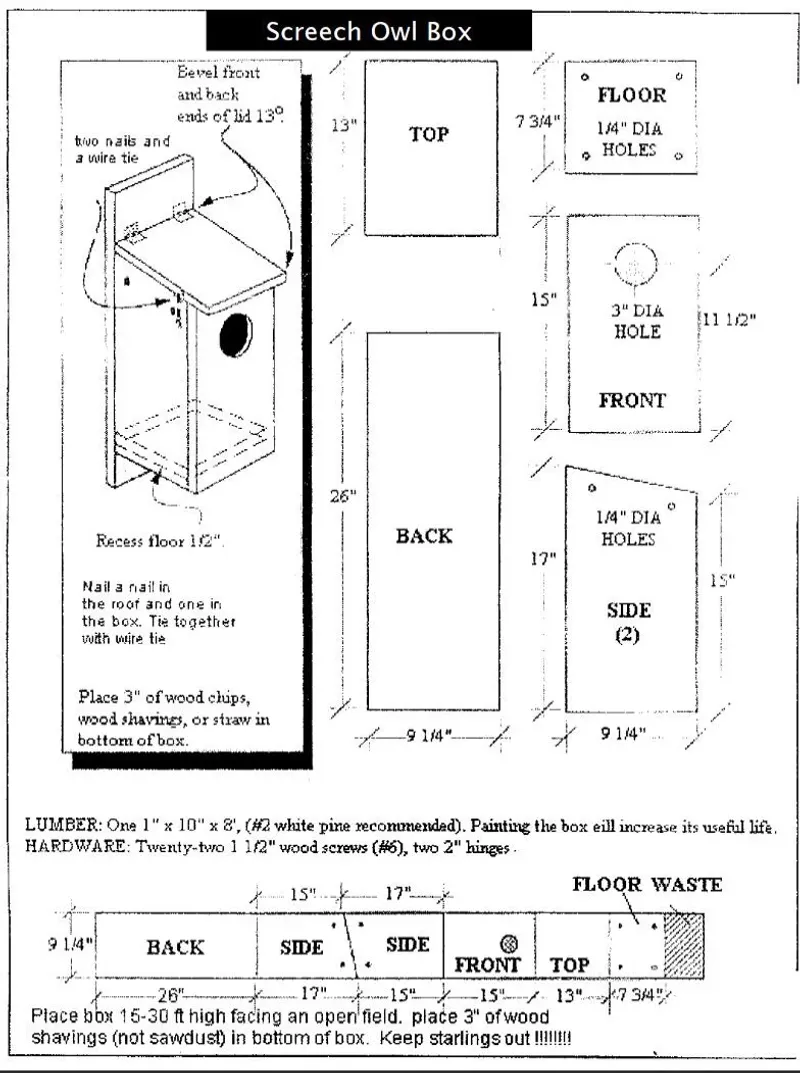 Build a nest box that follows Texas guidance Build a nest box that follows Texas guidance