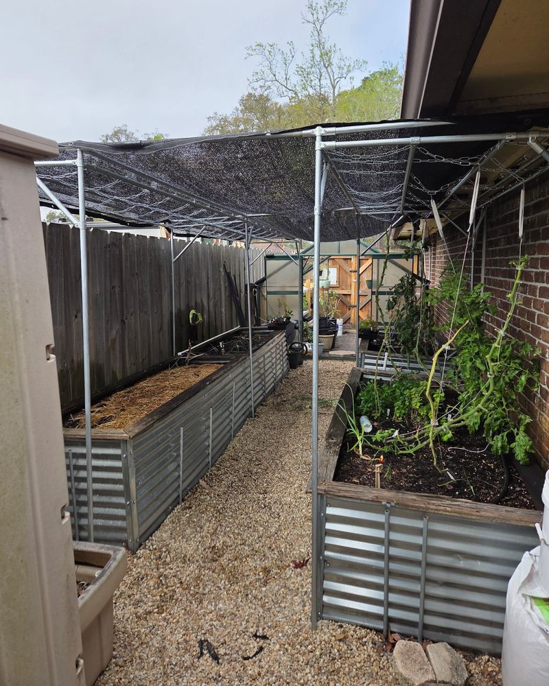 Build shade above the crop, not on top of it