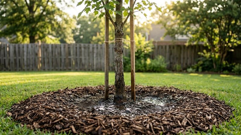 Build the canopy with water and mulch Build the canopy with water and mulch