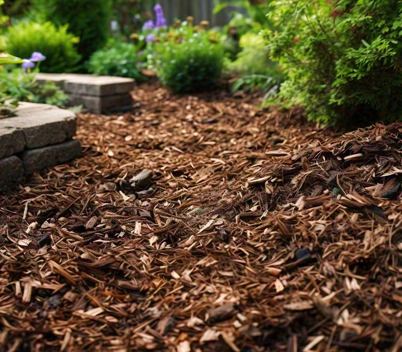 Check moisture below the mulch before changing the watering schedule Check moisture below the mulch before changing the watering schedule