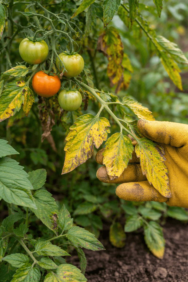 Check whether the plant is stressed, diseased, or naturally past its peak