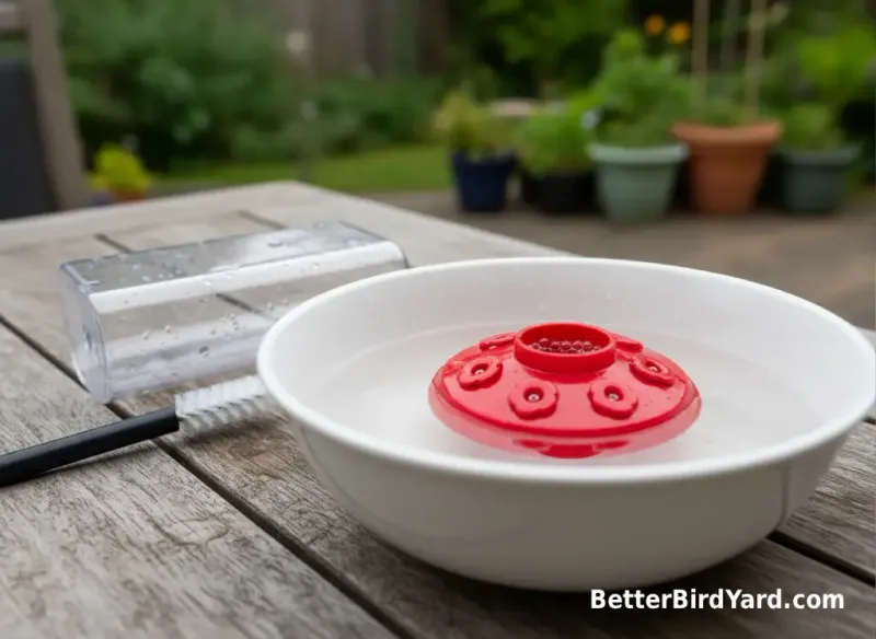 Clean the feeder whenever you refill it