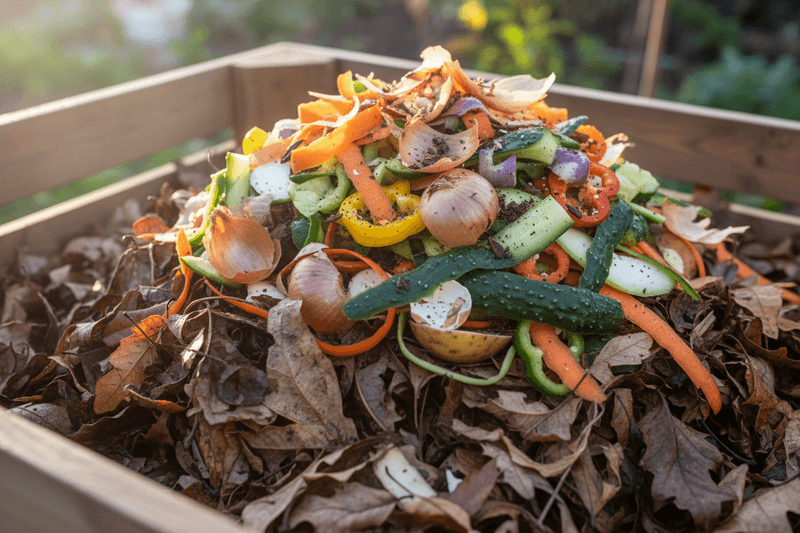 Compost scraps instead of feeding them raw to plants