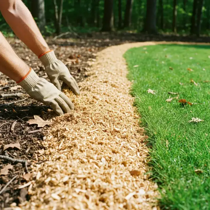 Create a managed transition zone before adding shrubs