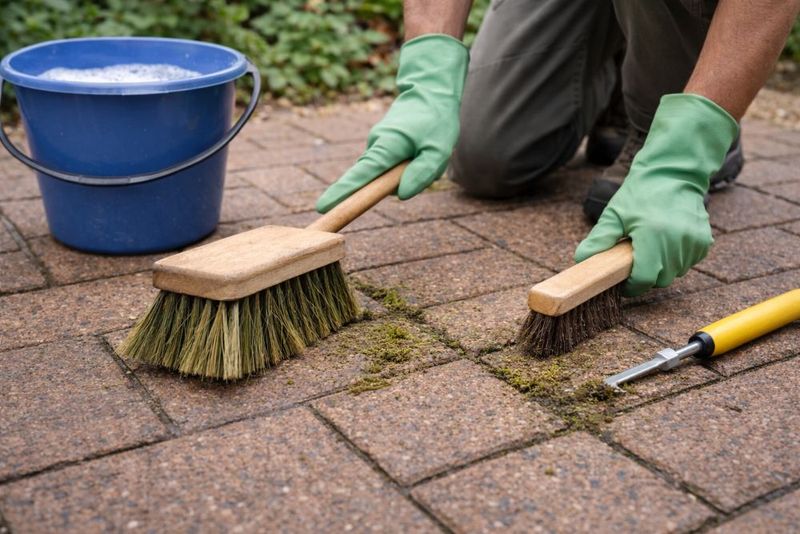 Follow the cited EPA label for a compatible hard patio surface