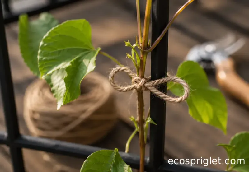 Guide young stems without forcing them
