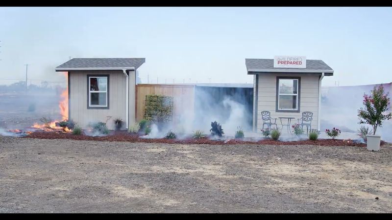 How embers and flames can move along a fence line