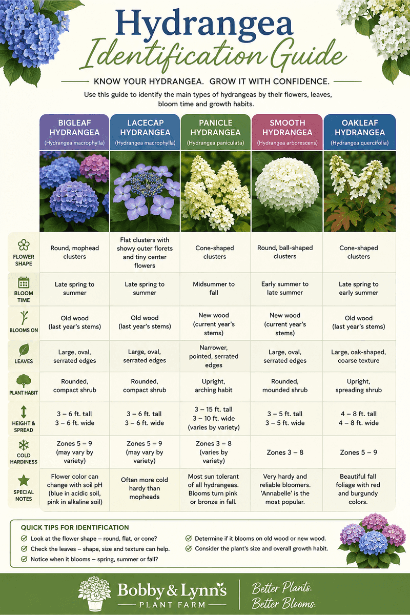 Identify the hydrangea before using the pruners Identify the hydrangea before using the pruners