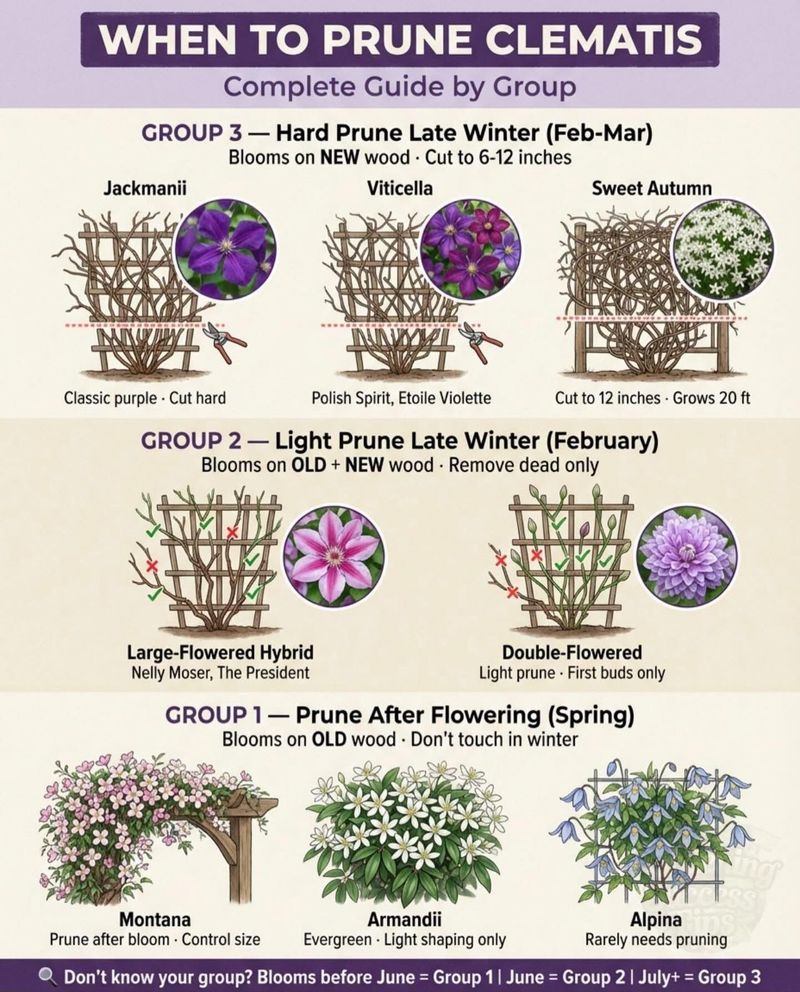 Identify the pruning group before using the shears