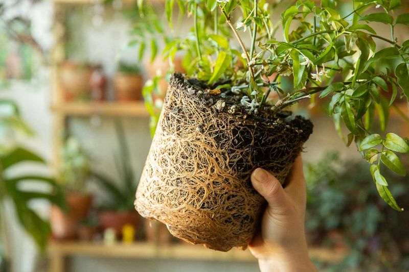 Inspect roots before deciding to repot