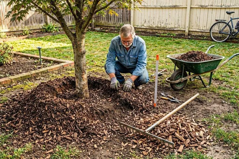 Install either mulch carefully and keep expectations realistic
