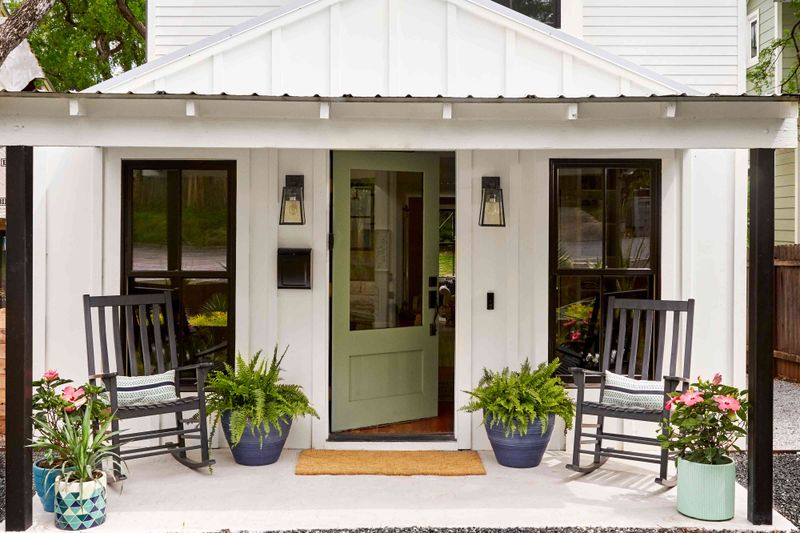 Keep the entry attractive without adding shelter Keep the entry attractive without adding shelter