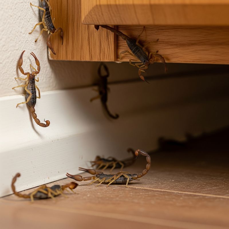 Make the home perimeter less usable to scorpions