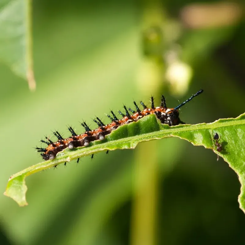 Manage the vine and tolerate caterpillar damage