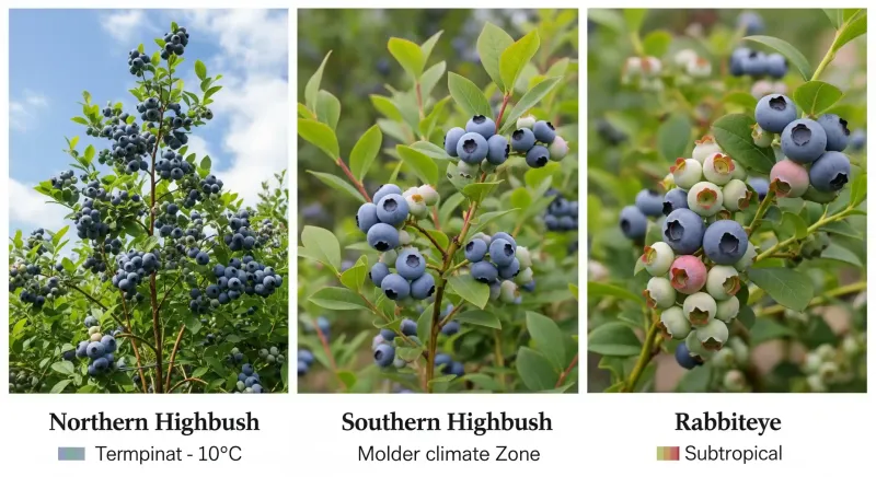 Match every decision to your blueberry type and location