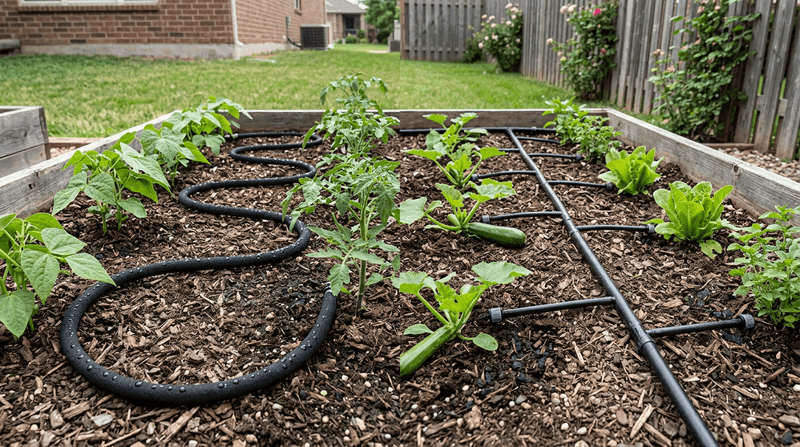 Mulch and soil-level irrigation smooth out moisture changes Mulch and soil-level irrigation smooth out moisture changes