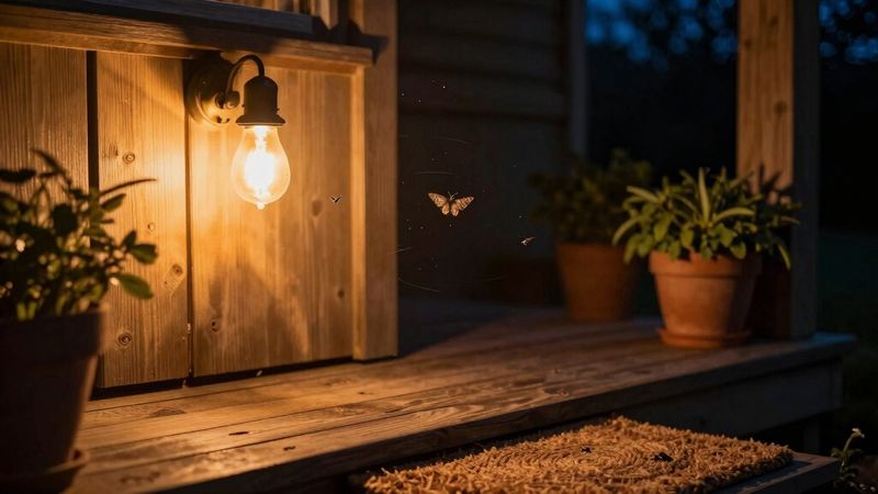 Porch lights attract insects, not a guaranteed anole patrol Porch lights attract insects, not a guaranteed anole patrol