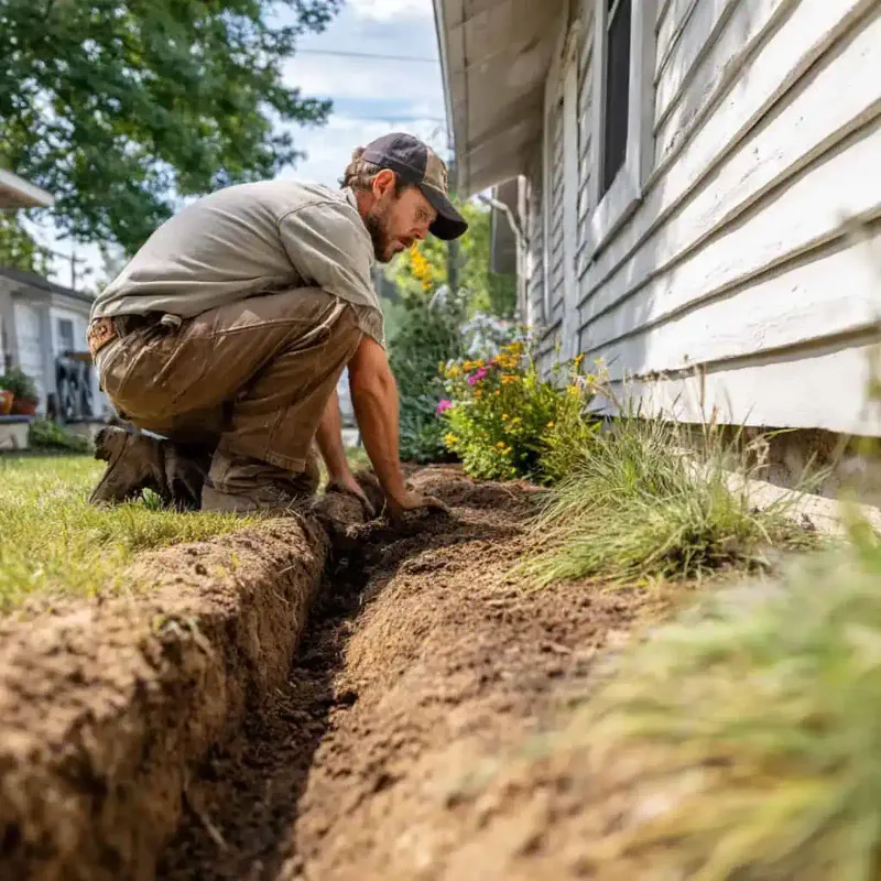 Protect drainage paths, foundations, and trees