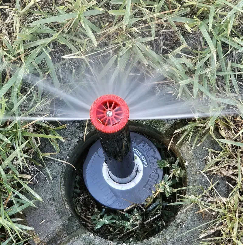 Repair the sprinkler system before changing the schedule