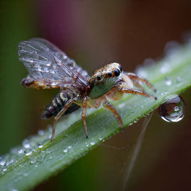 Spiders can catch aphids, but they do not run a targeted pest service