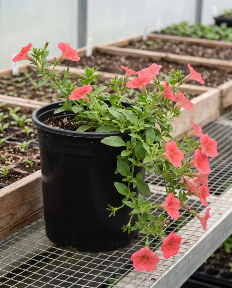 Sticky foliage is usually normal for garden petunias Sticky foliage is usually normal for garden petunias