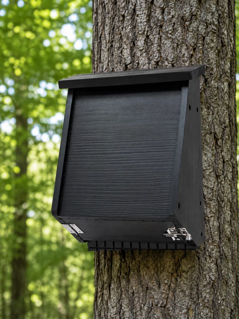 Support bats outdoors while protecting people and bats Support bats outdoors while protecting people and bats