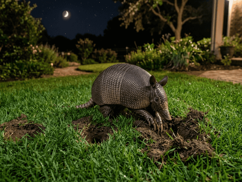 The leading suspect is a night-foraging armadillo
