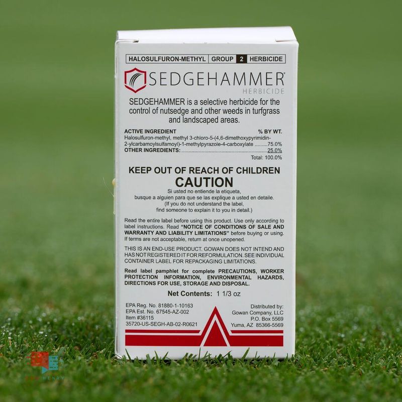 Use a selective sedge herbicide only when the label fits