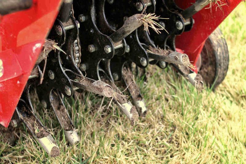 Use core aeration only when compaction contributes