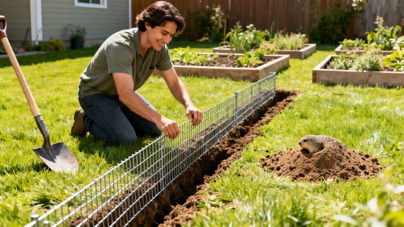 Use exclusion and trapping to protect vegetable beds