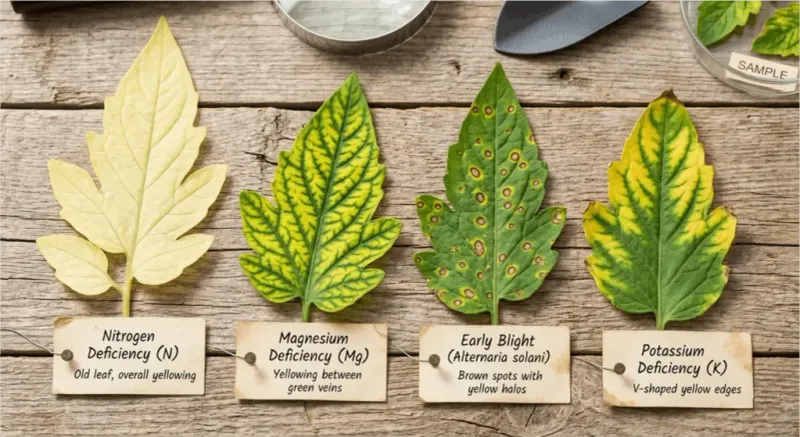 Use leaf age and markings to investigate yellowing