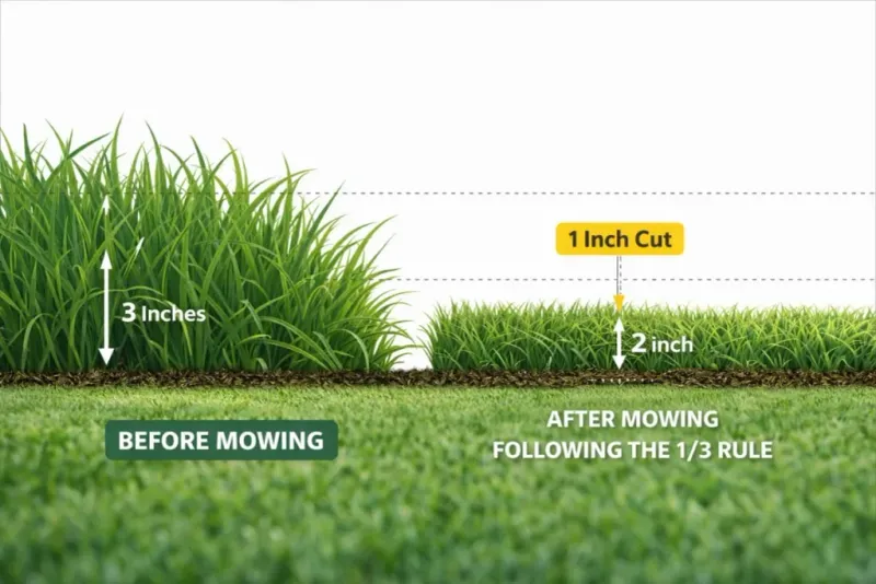 Use the one-third rule to protect turf density Use the one-third rule to protect turf density