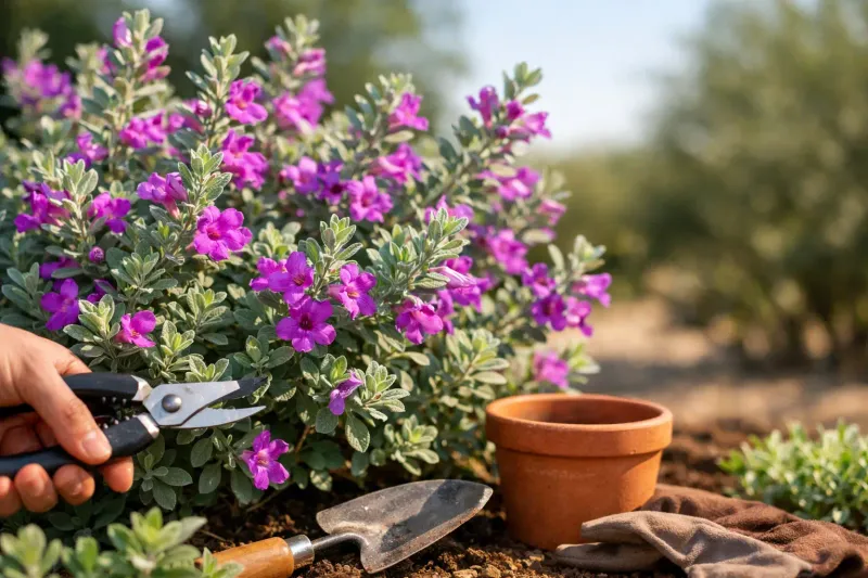 Water a new shrub until its roots establish