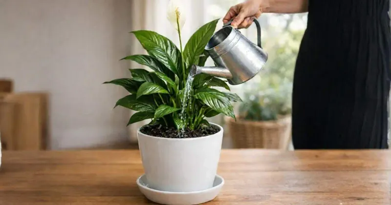 Water thoroughly, then let the container drain