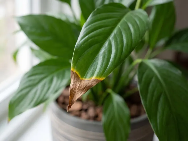 Where and how the leaf browns narrows the possibilities