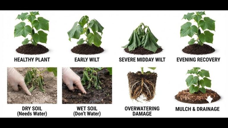 Your Cucumber Vines Wilt Flat in the Afternoon Heat – Here’s the Watering Rhythm That Firms Them Back Up