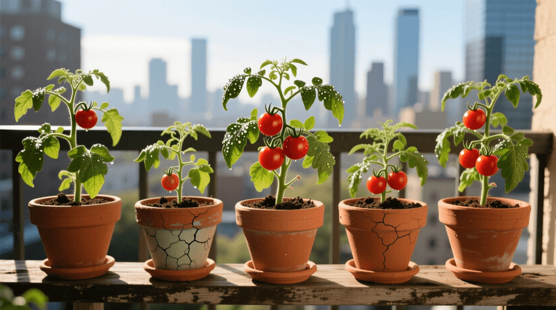 If Your Potted Tomatoes Stay Small and Weak in Late-Summer Heat, One Container Watering Habit Is Usually Behind It