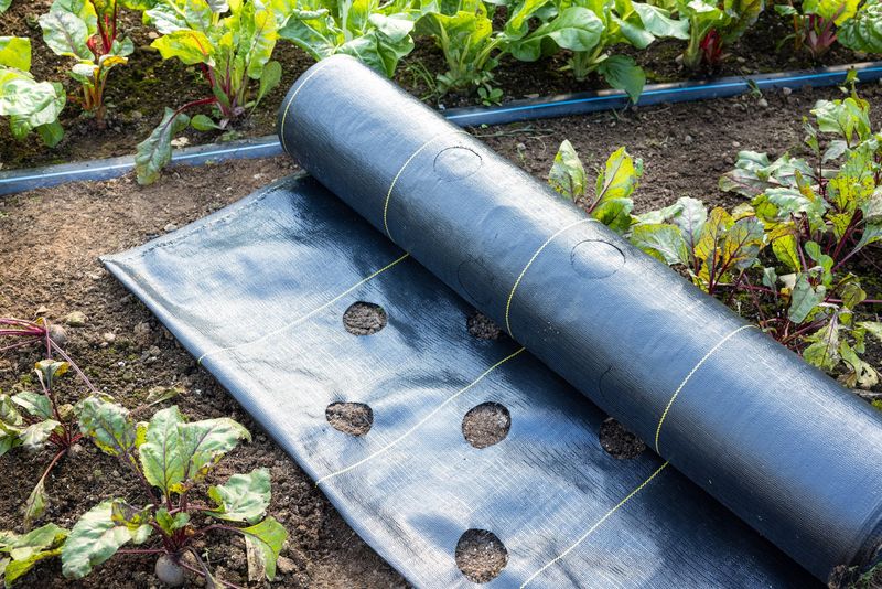 A landscape fabric system fails at its weak points A landscape fabric system fails at its weak points