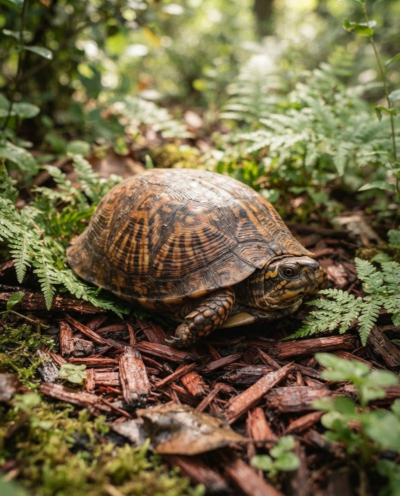 A turtle is reading the bed as habitat, not grading the soil A turtle is reading the bed as habitat, not grading the soil