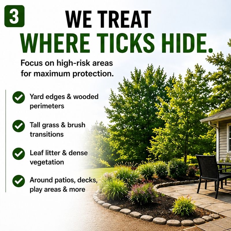 Aim for a maintained buffer, not a tick-proof yard