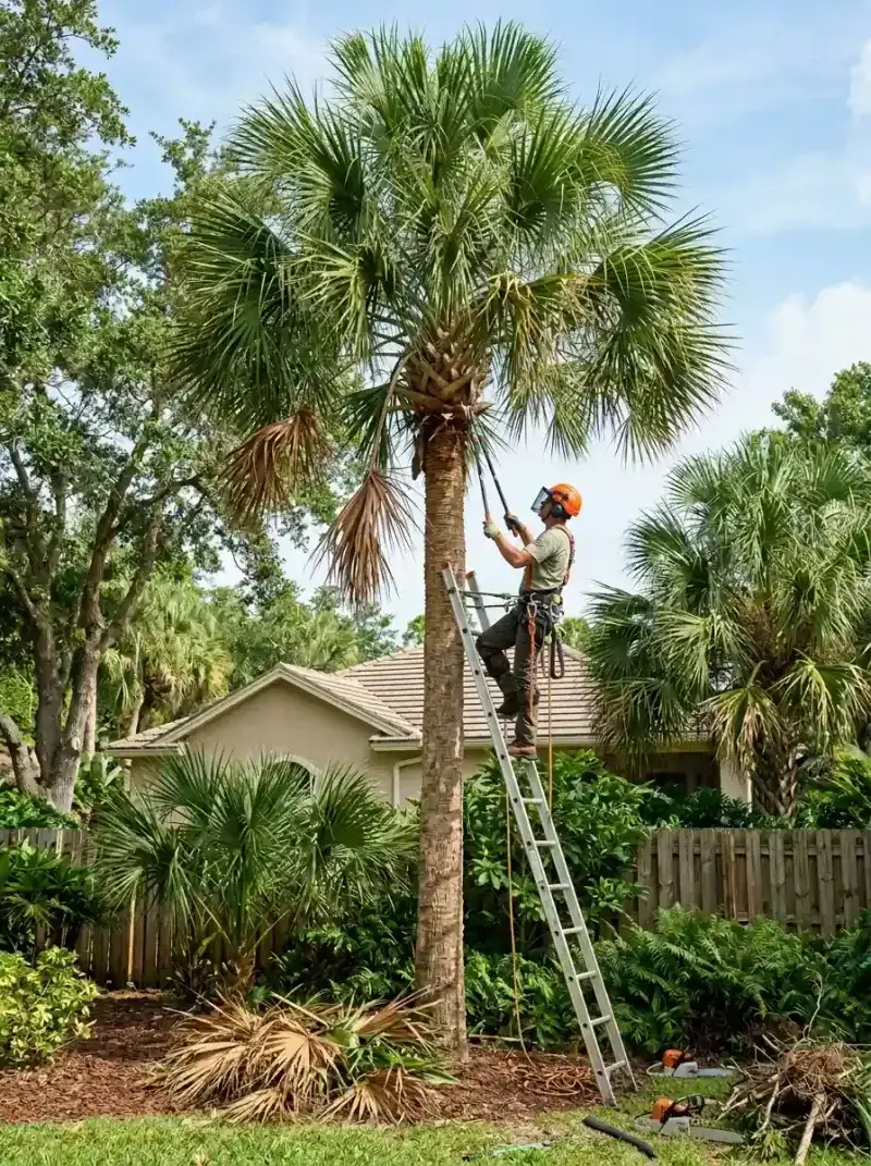 Before landfall, remove hazards—not healthy green foliage Before landfall, remove hazards—not healthy green foliage
