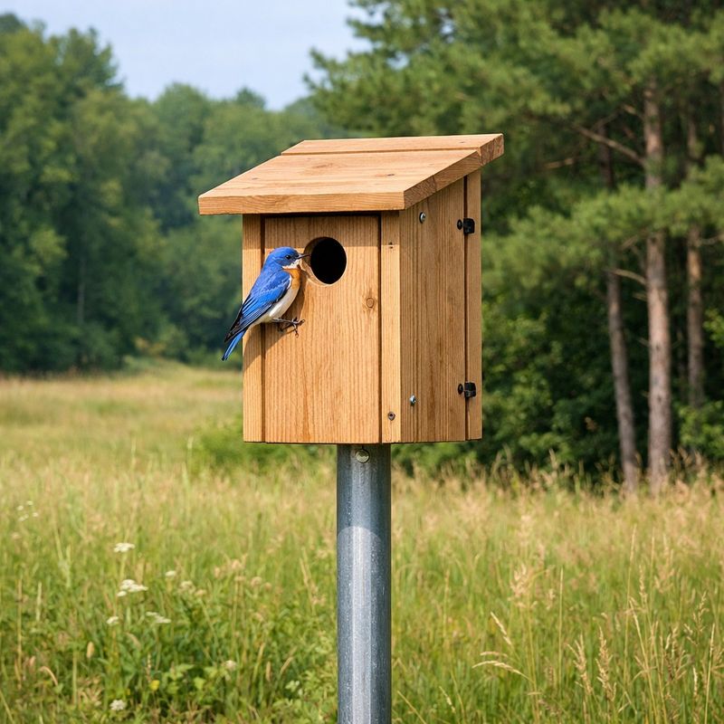 Bluebirds need a cavity, not merely a leafy shrub