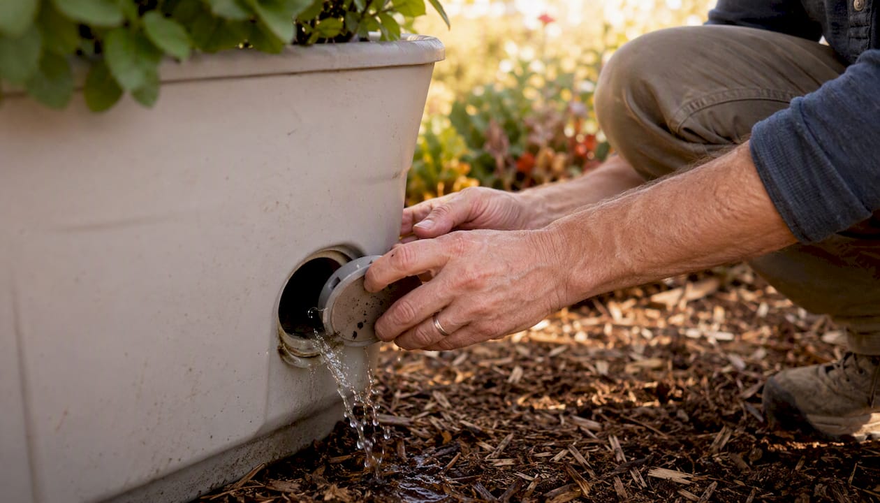 Build a container that drains freely