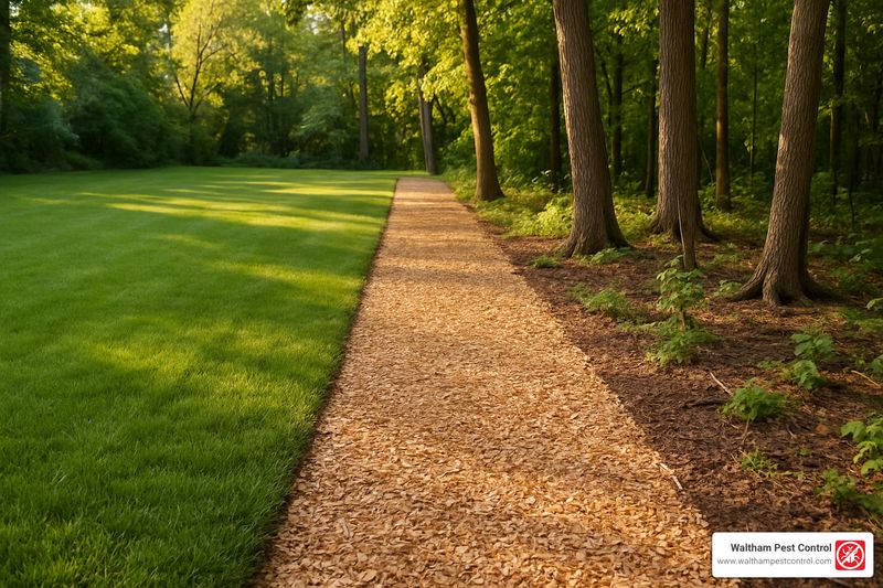 Build a roughly three-foot transition zone at the woodland edge