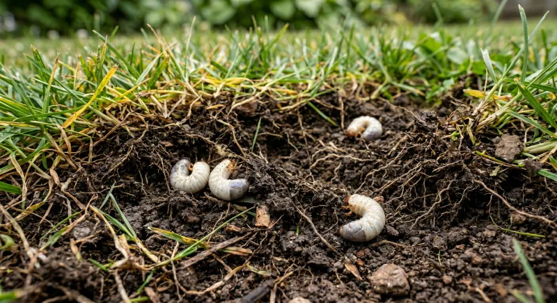 Check for live grubs before using lawn insecticide