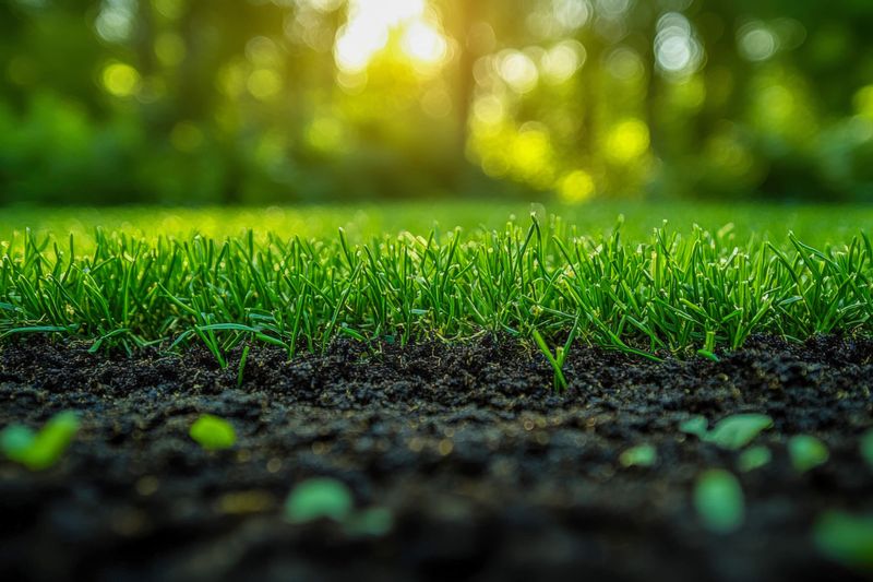 Choose material that matches the soil beneath the grass Choose material that matches the soil beneath the grass