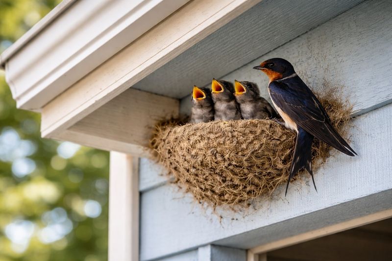 Eaves provide shelter and an open flight path